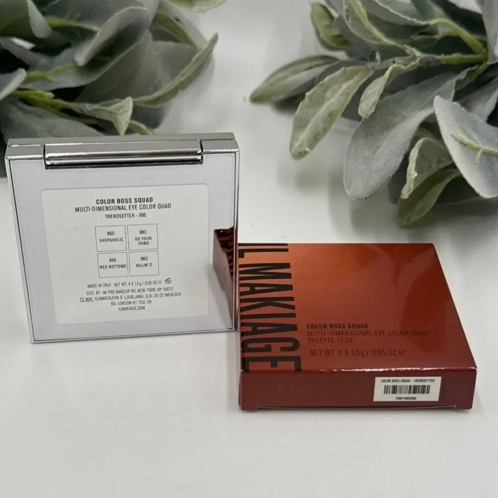 IL MAKIAGE Color Boss Squad Eyeshadow Quad Palette New in Box Pigmented Glam